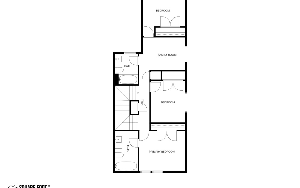 Bayview (AU1656) - 3 bedroom floorplan layout with 2.5 bathrooms and 1550 - 1656 square feet (Floor 2)