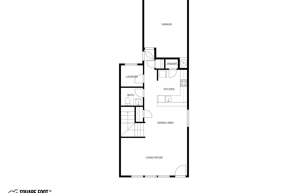 Bayview (AU1656) - 3 bedroom floorplan layout with 2.5 bathrooms and 1550 - 1656 square feet (Floor 1)