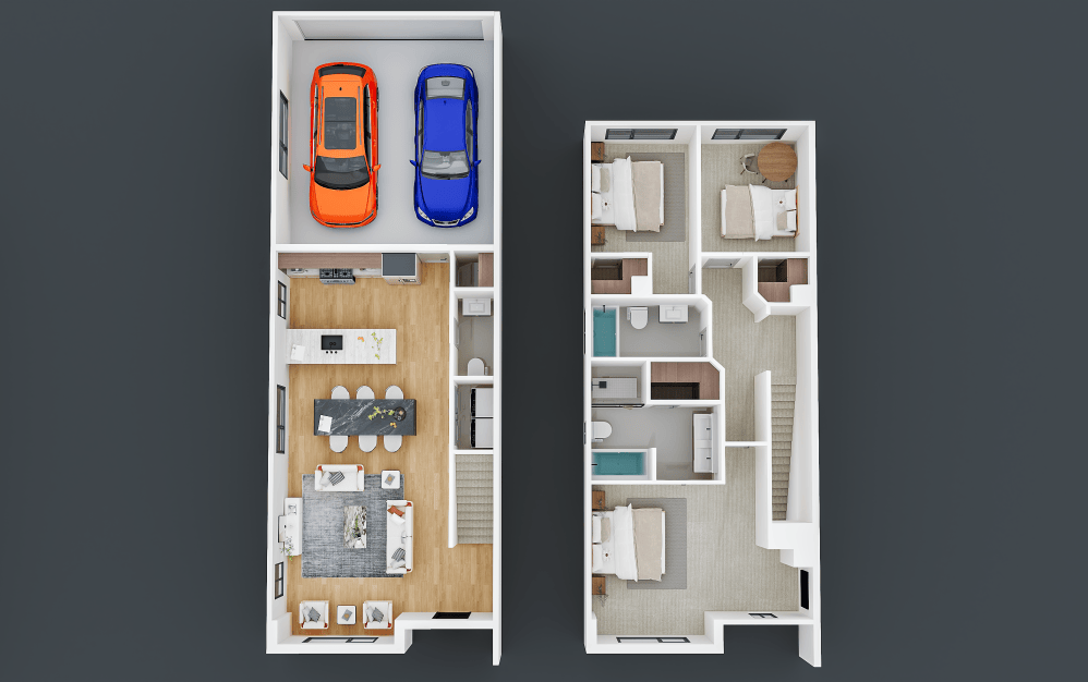Northpoint (3191) - 3 bedroom floorplan layout with 2.5 bathrooms and 1438 square feet