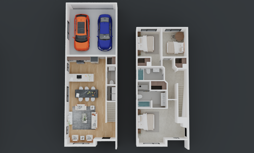 Northpoint (3191) - 3 bedroom floorplan layout with 2.5 bathrooms and 1438 square feet