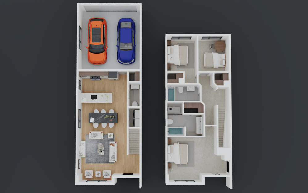 Northpoint (3191) - 3 bedroom floorplan layout with 2.5 bathrooms and 1438 square feet
