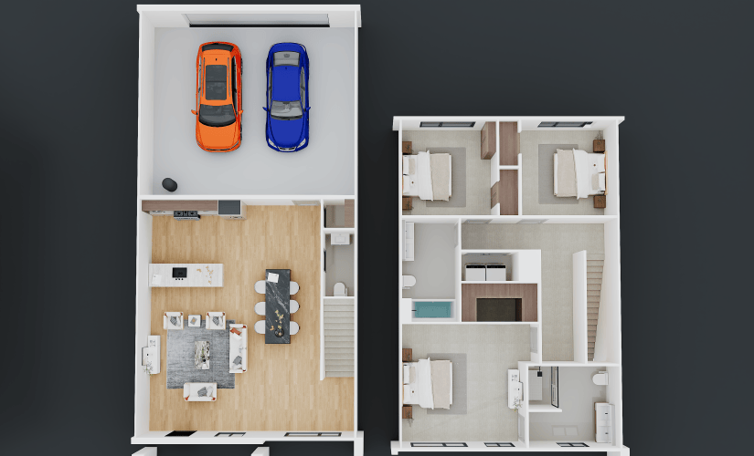 Northview (3241) - 3 bedroom floorplan layout with 2.5 bathrooms and 1598 square feet