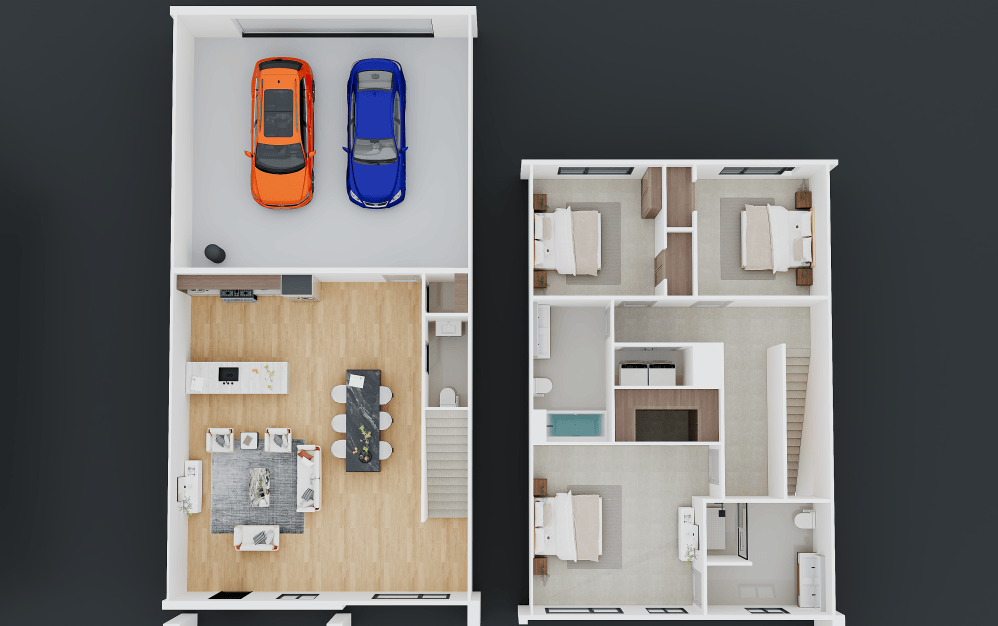 Northview (3241) - 3 bedroom floorplan layout with 2.5 bathrooms and 1598 square feet