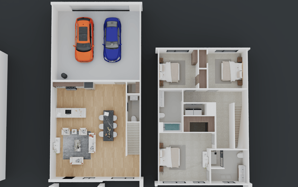 Northview (3241) - 3 bedroom floorplan layout with 2.5 bathrooms and 1598 square feet